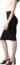 Womens Premium Nylon Ponte Stretch Office Pencil Skirt Made Below Knee KSK45002 1073T Black M