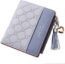 Womens Small Wallet Mini Purse Bifold Slim Card Case Holder Zipper Coin Pocket