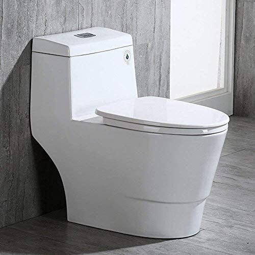Inodoro blanco de doble descarga WOODBRIDGE T-0019