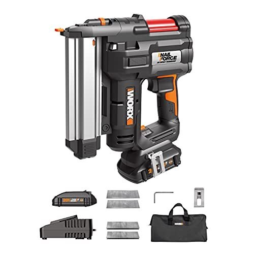 WORX Clavadora inalámbrica de 20 V, pistola de uñas inalámbrica 2 en 1