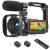 WZX Video Camera Camcorder, Full HD 1080P 30FPS 36MP 16X