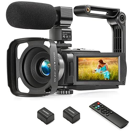 WZX Video Camera Camcorder, Full HD 1080P 30FPS 36MP 16X