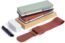 Shijinji Knife Sharpening Stone Set, Whetstone Kit 2 Side Grit 400/1000-3000/8000 with NonSlip Bamboo Base Leather Straps Leather Honing Strop and Angle Guide Whetstone Knife Sharpener