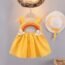 PATPAT Baby Girl Rainbow Multipack Dresses Toddler Girl Short Sleeve Summer Floral Cloud Skater Dress 5-6 Years
