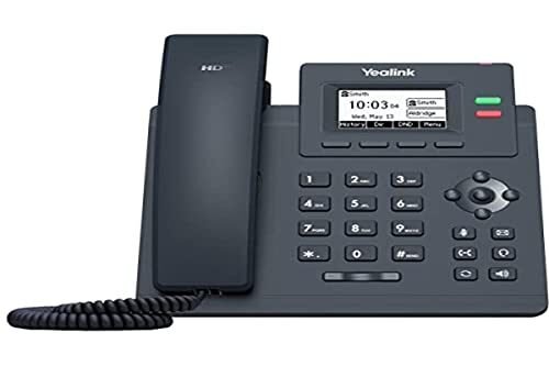 Yealink Teléfono IP T31P, 2 cuentas VoIP. Pantalla gráfica de 2.3 pulgadas