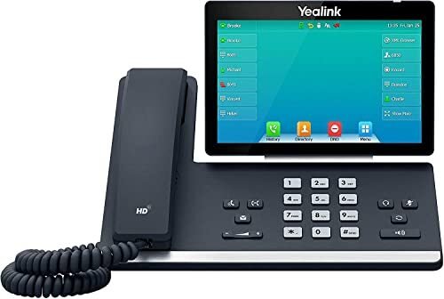 Yealink Teléfono IP T57W, 16 cuentas VoIP. Pantalla táctil a color ajustable