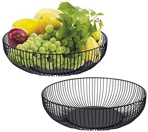 Yesland – Juego de 2 cestas de frutas de alambre de metal