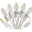 YIMILITE 5 Base C7 String Bulbs Christmas Village Light Accessory Cord with 5 LED Light Bulb Universal Clip White Cord with On/Off Spare Fuse Switch Plugs for Decorations Christmas Village House