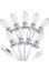 YIMILITE 5 Base C7 String Bulbs Christmas Village Light Accessory Cord with 5 LED Light Bulb Universal Clip White Cord with On/Off Spare Fuse Switch Plugs for Decorations Christmas Village House