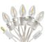 YIMILITE 5 Base C7 String Bulbs Christmas Village Light Accessory Cord with 5 LED Light Bulb Universal Clip White Cord with On/Off Spare Fuse Switch Plugs for Decorations Christmas Village House