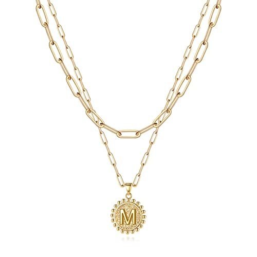 Yoosteel – Collares con inicial de oro para mujeres y niñas
