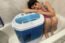 Portable Washing Machine, Ultrasonic Ozone sterilization,Foldable Mini Small Portable Washer Washing Machine for Washing Baby Clothes, Underwear or Small Item,Apartment Dorm,Travelling，Camping,Small Spaces,Gift for Friend or Family(blue)